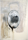 Marc Dettmann, In memoriam, carboncino, tempera e olio su carta, 67 x 97 cm
