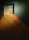 Mattia Lischetti, La porta dell'invisibile deve essere visibile, tecnica mista su tela, 150 x 150 cm